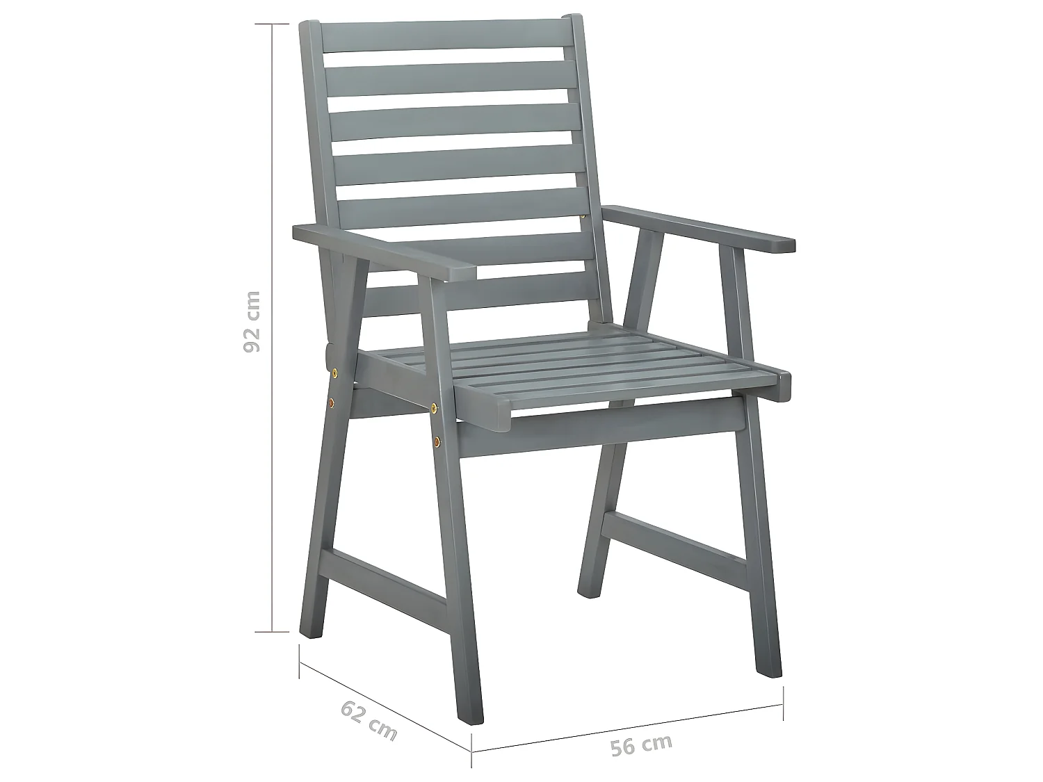 Cadeiras de jantar exterior c/ almofadões 2 pcs acácia maciça