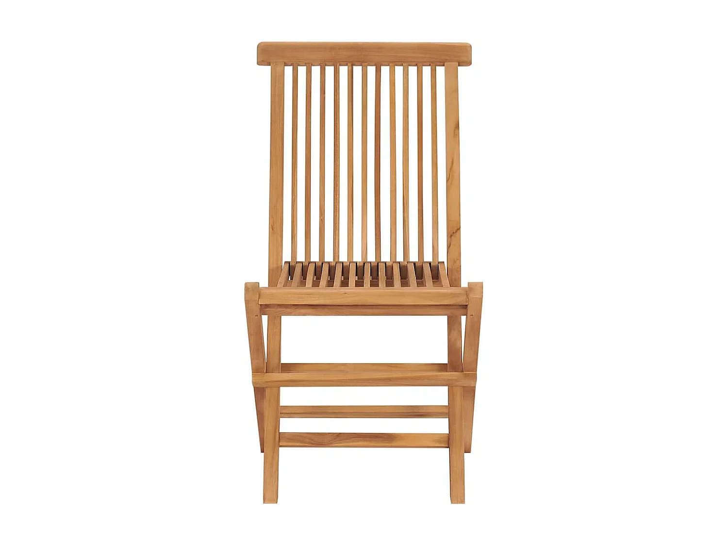 Sedie da Giardino Pieghevoli 2 pz in Legno Massello di Teak