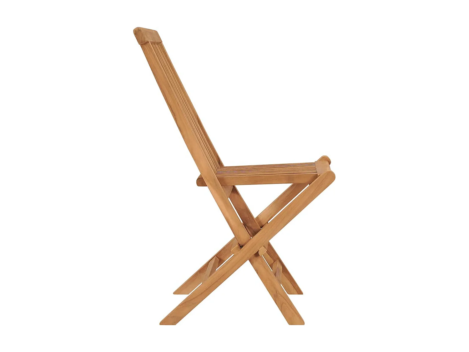 Sedie da Giardino Pieghevoli 2 pz in Legno Massello di Teak