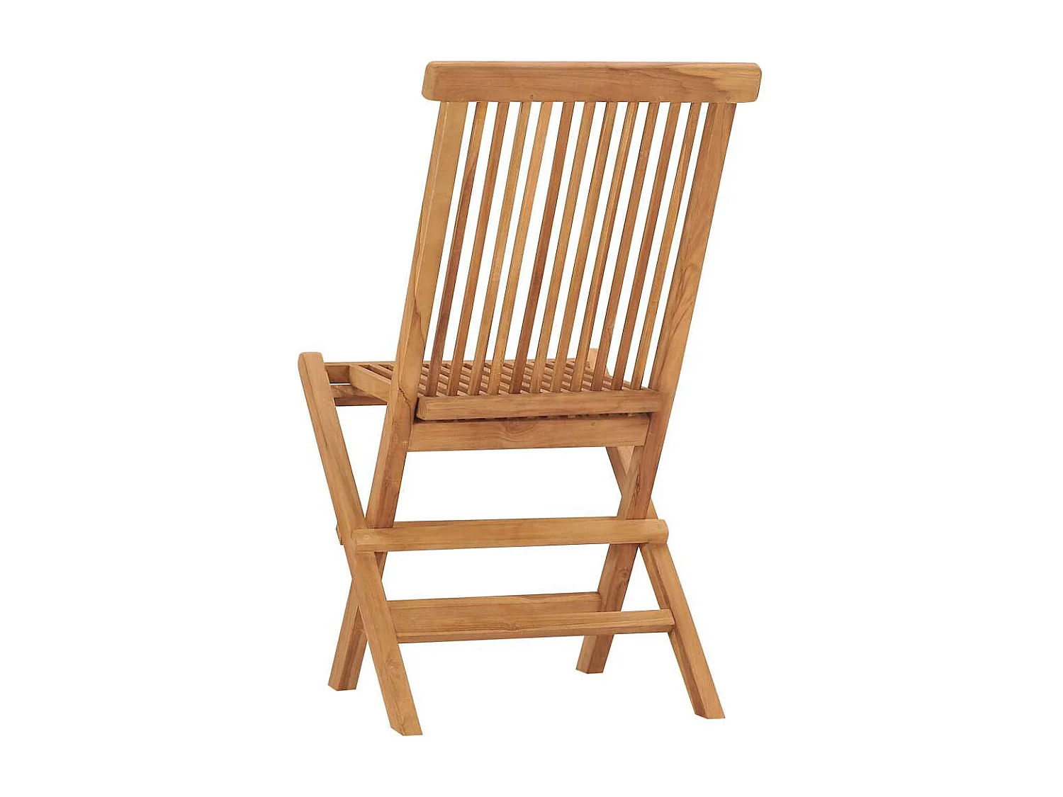 Sedie da Giardino Pieghevoli 2 pz in Legno Massello di Teak