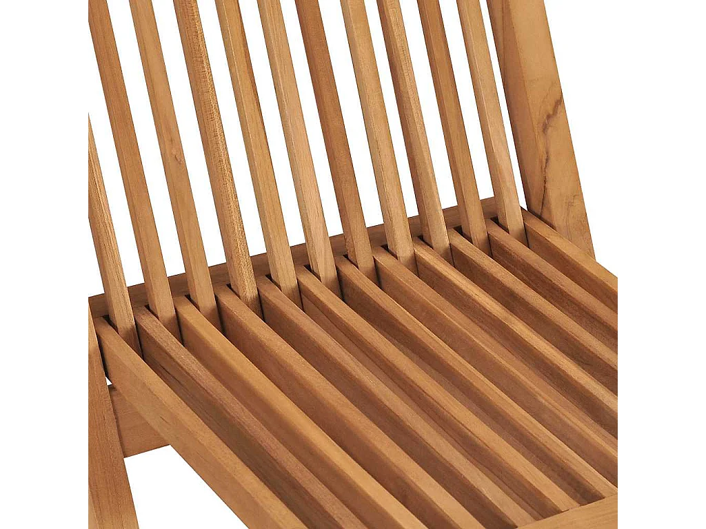 Sedie da Giardino Pieghevoli 2 pz in Legno Massello di Teak