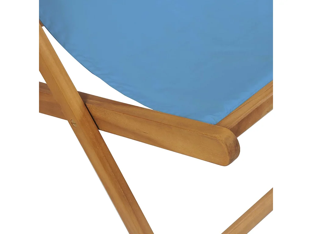 Chaise de terrasse Teck 56x105x96 cm Bleu