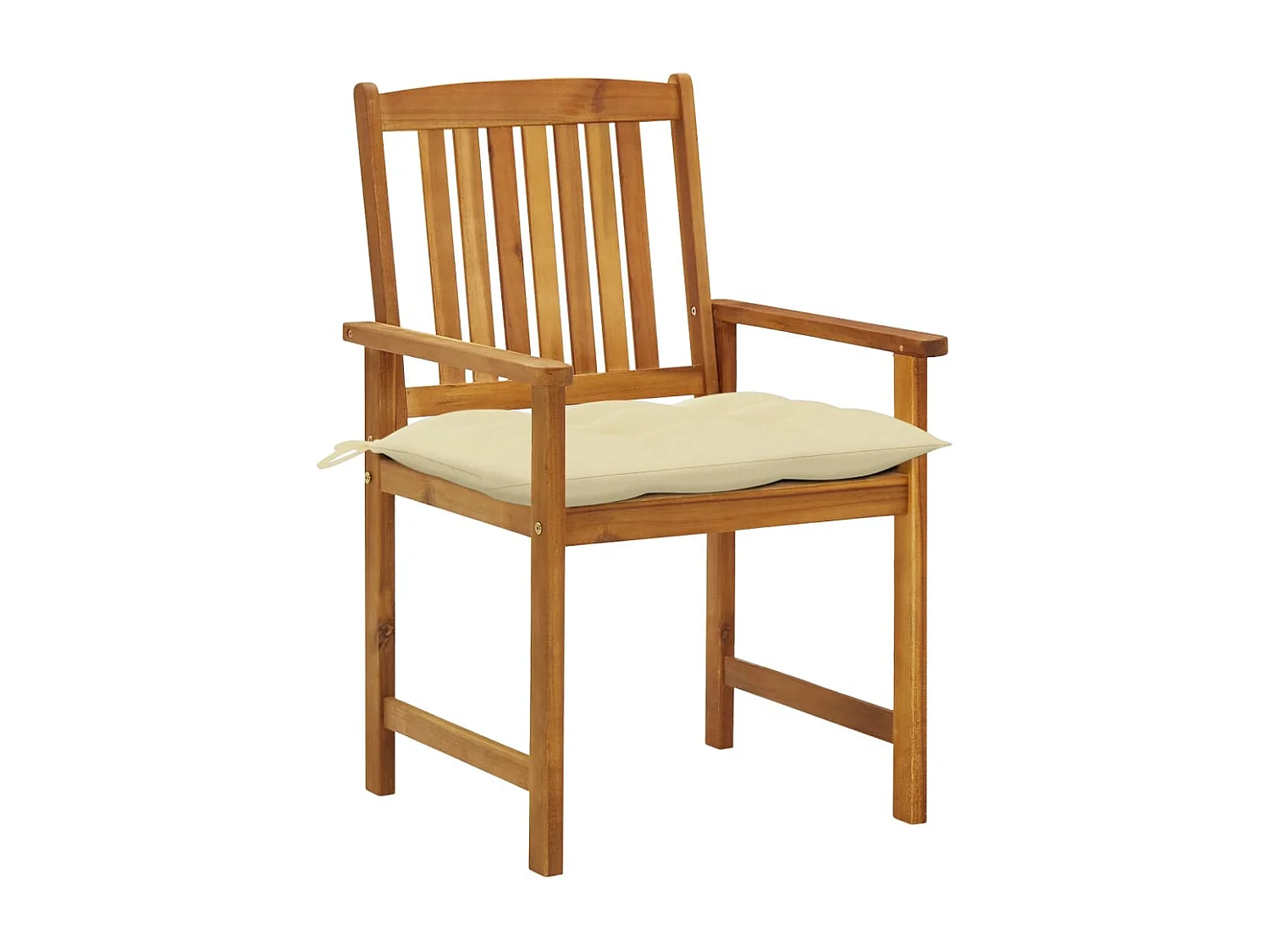 Tuinstoelen 8 st met kussens massief acaciahout