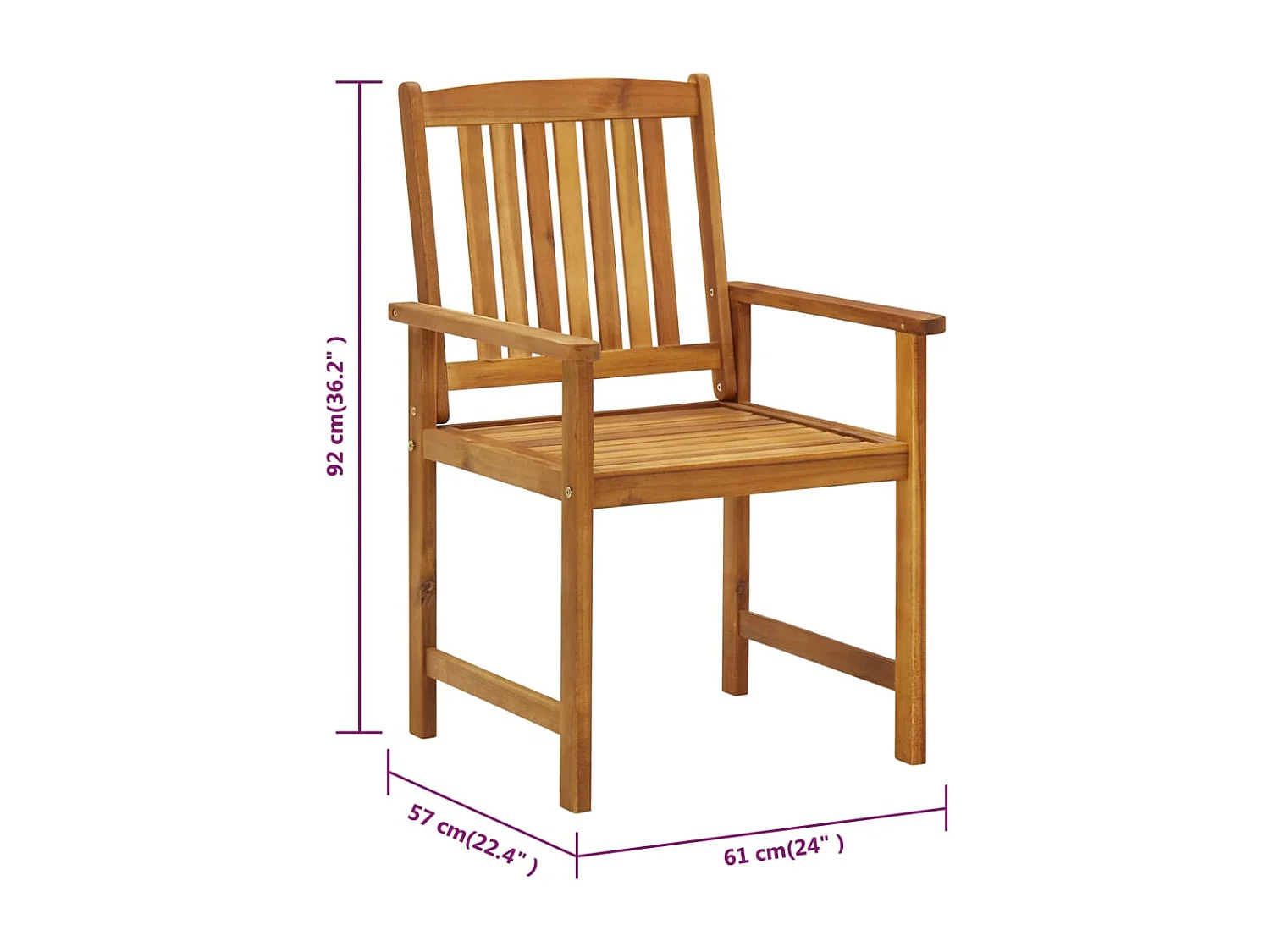 Tuinstoelen 8 st met kussens massief acaciahout