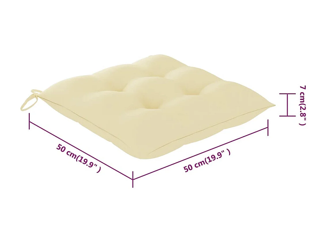 Tuinstoelen 8 st met kussens massief acaciahout
