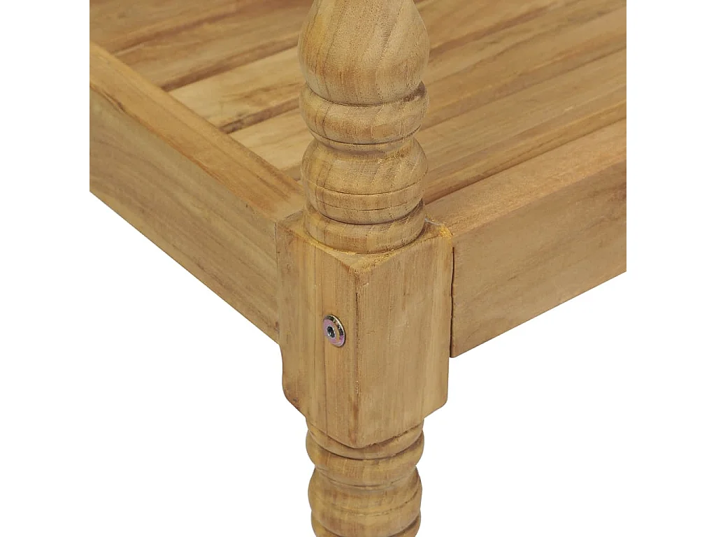 Stoelen Batavia 4 st met kussens massief teakhout