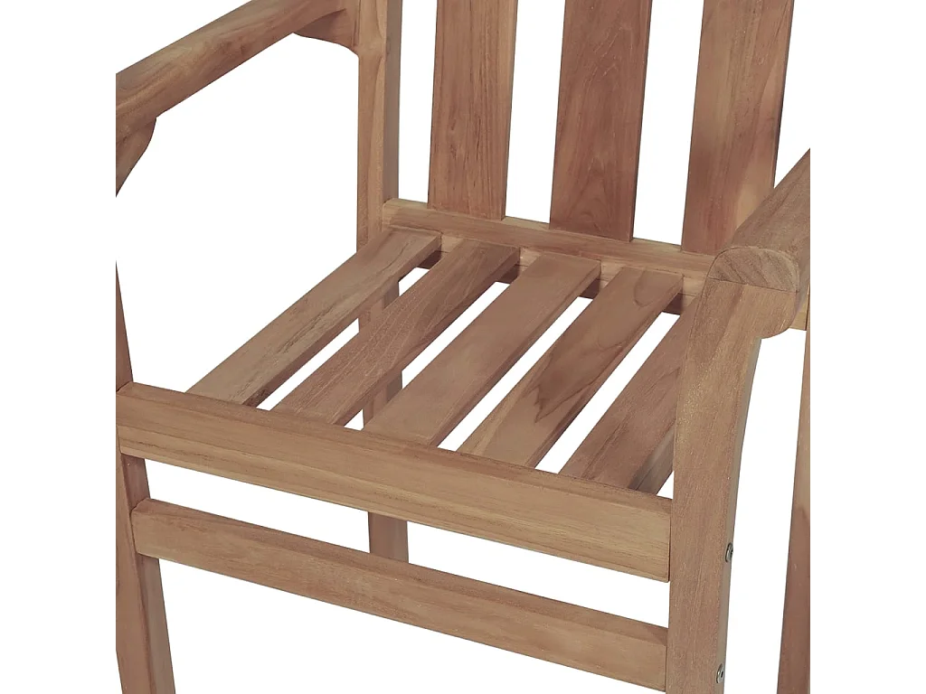 Tuinstoelen stapelbaar 2 st massief teakhout