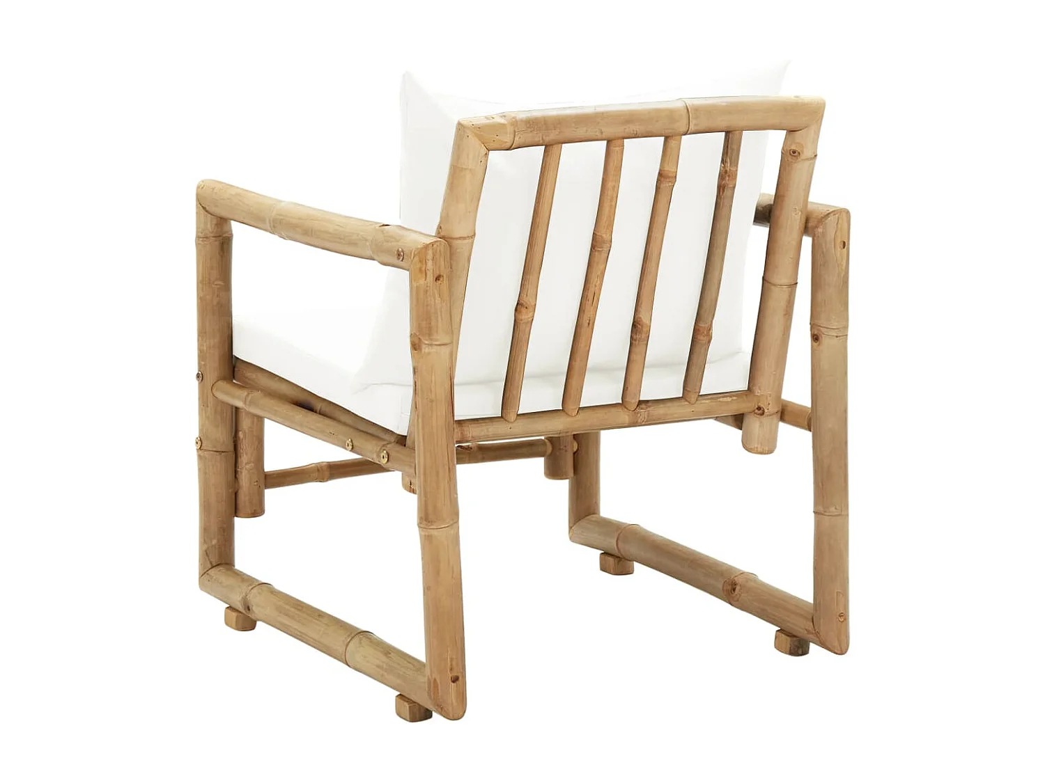 Chaises de jardin lot de 2 avec coussins et oreillers Bambou