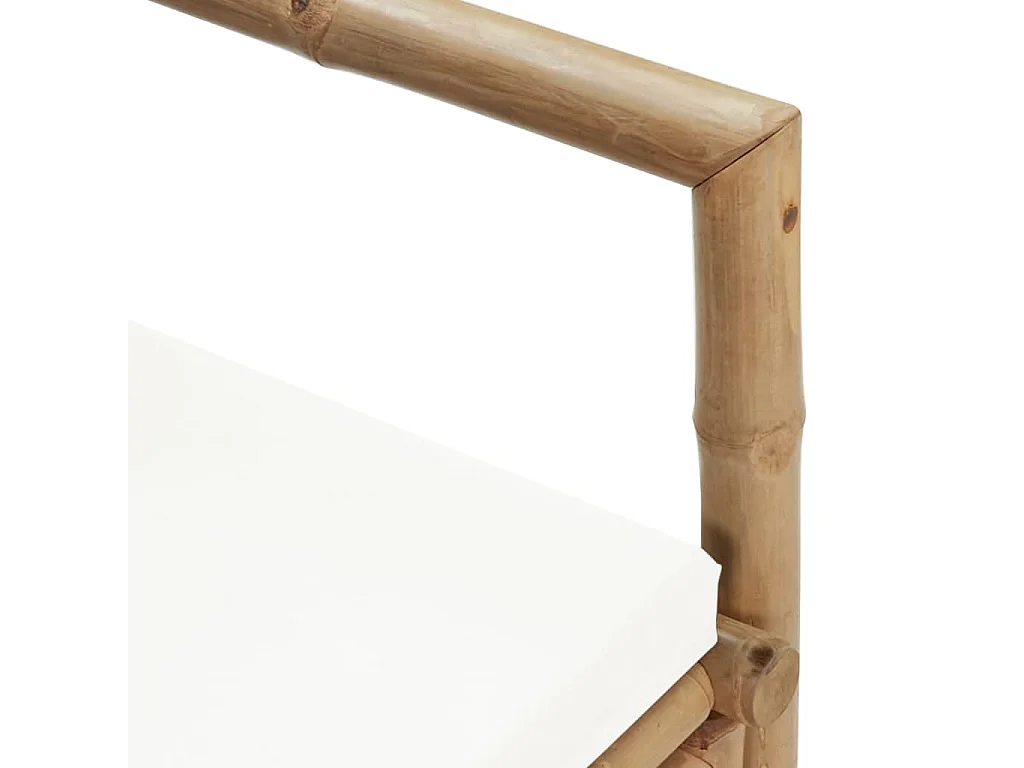 Chaises de jardin lot de 2 avec coussins et oreillers Bambou