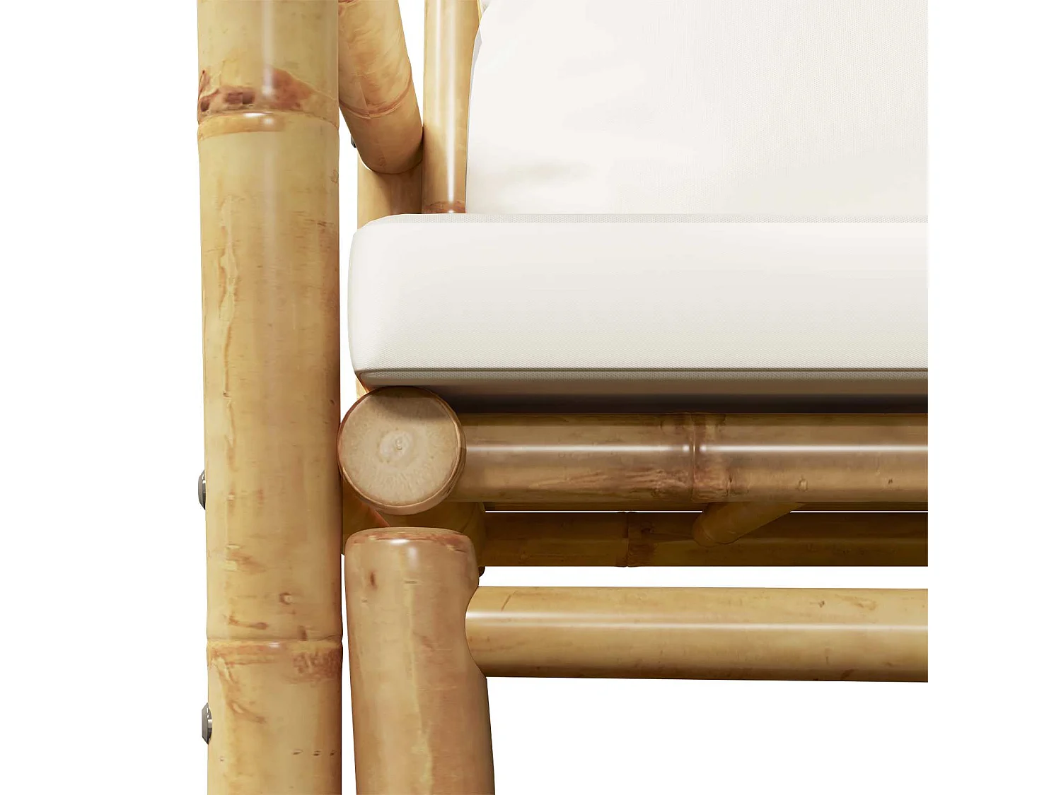Chaises de jardin lot de 2 avec coussins et oreillers Bambou