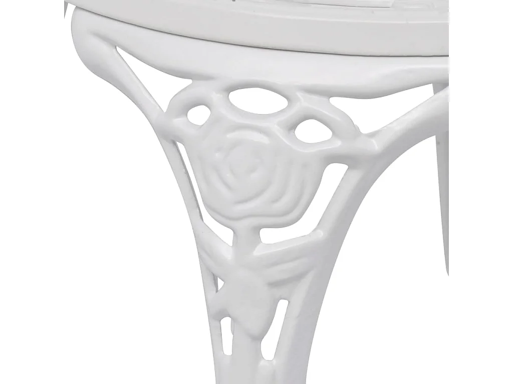 Bistrostoelen 2 st gietaluminium wit