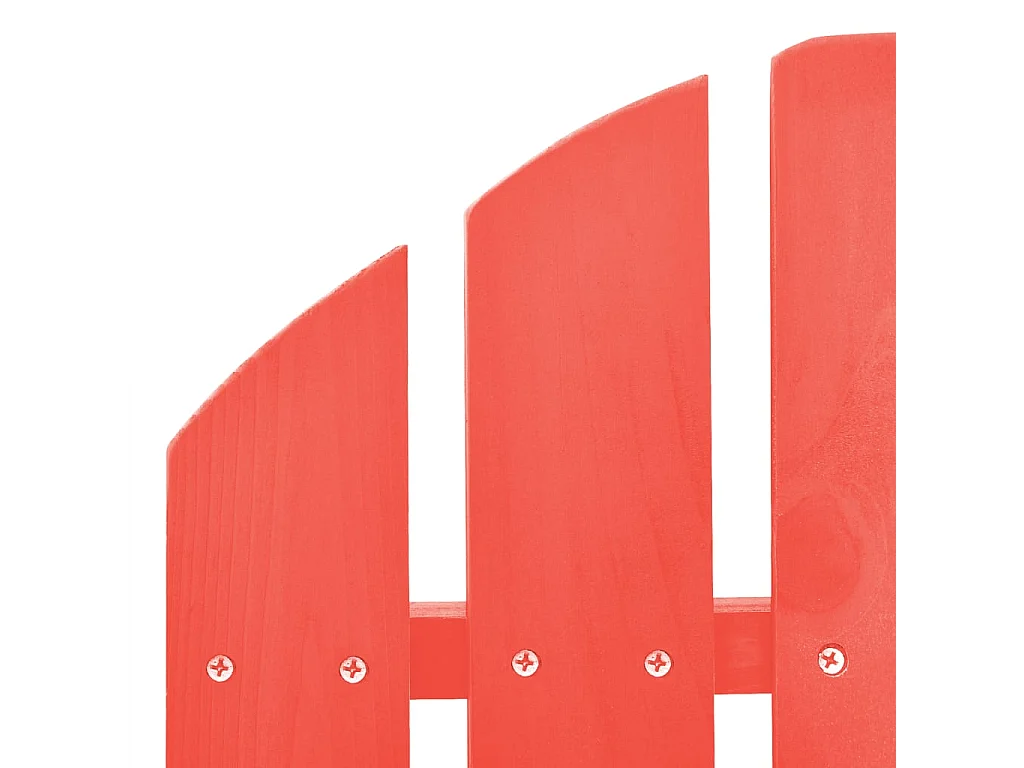 Tuinstoel Adirondack met voetenbank massief vurenhout rood