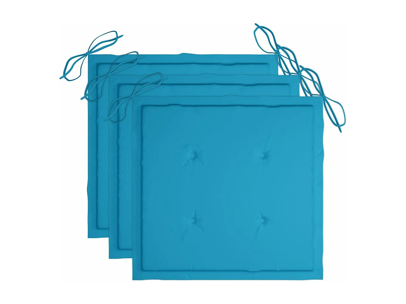 Tuinstoelen 3 st met kussens massief acaciahout