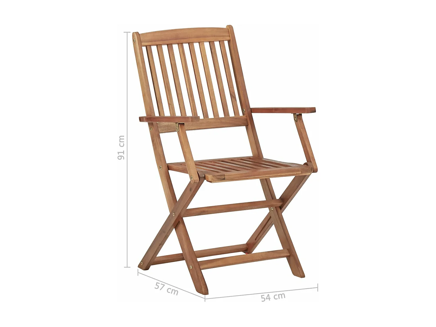 Klappbare Gartenstühle 8 Stk. mit Kissen Massivholz Akazie