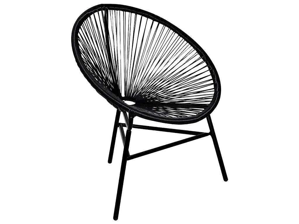 Sedia da Giardino Acapulco in Polyrattan Nera