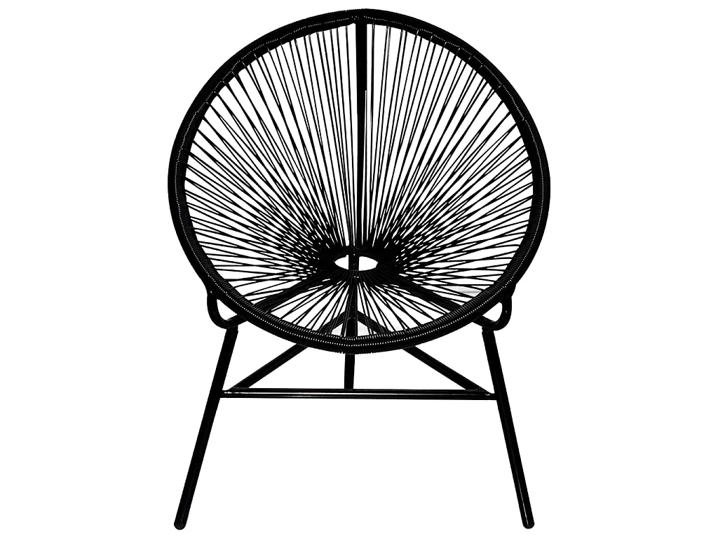 Sedia da Giardino Acapulco in Polyrattan Nera