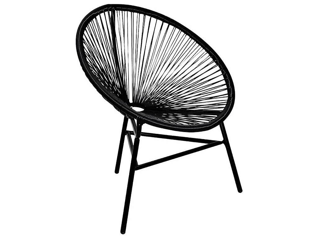 Sedia da Giardino Acapulco in Polyrattan Nera