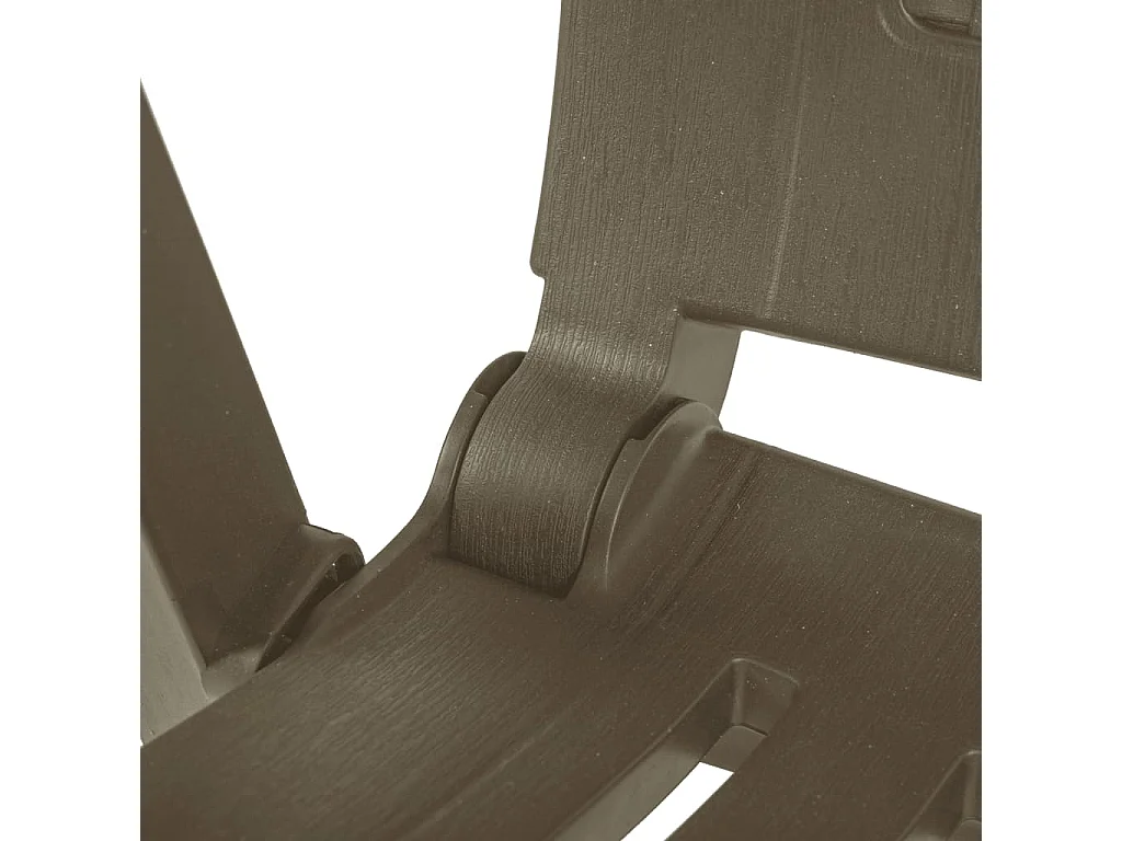 Cadeiras de jardim reclináveis 2 pcs plástico mocca