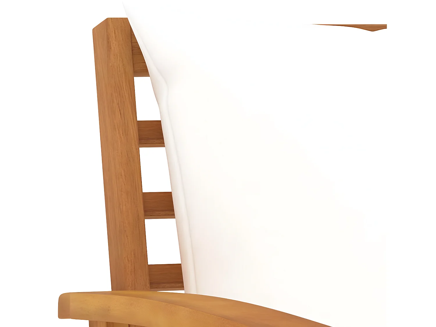 Sillas de jardín con cojín crema 2 uds madera maciza de acacia