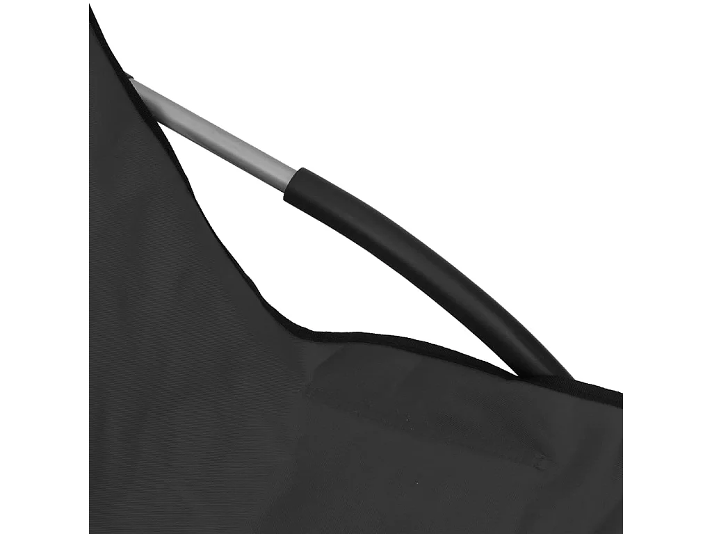 Klappbare Strandstühle 2 Stk. Schwarz Stoff