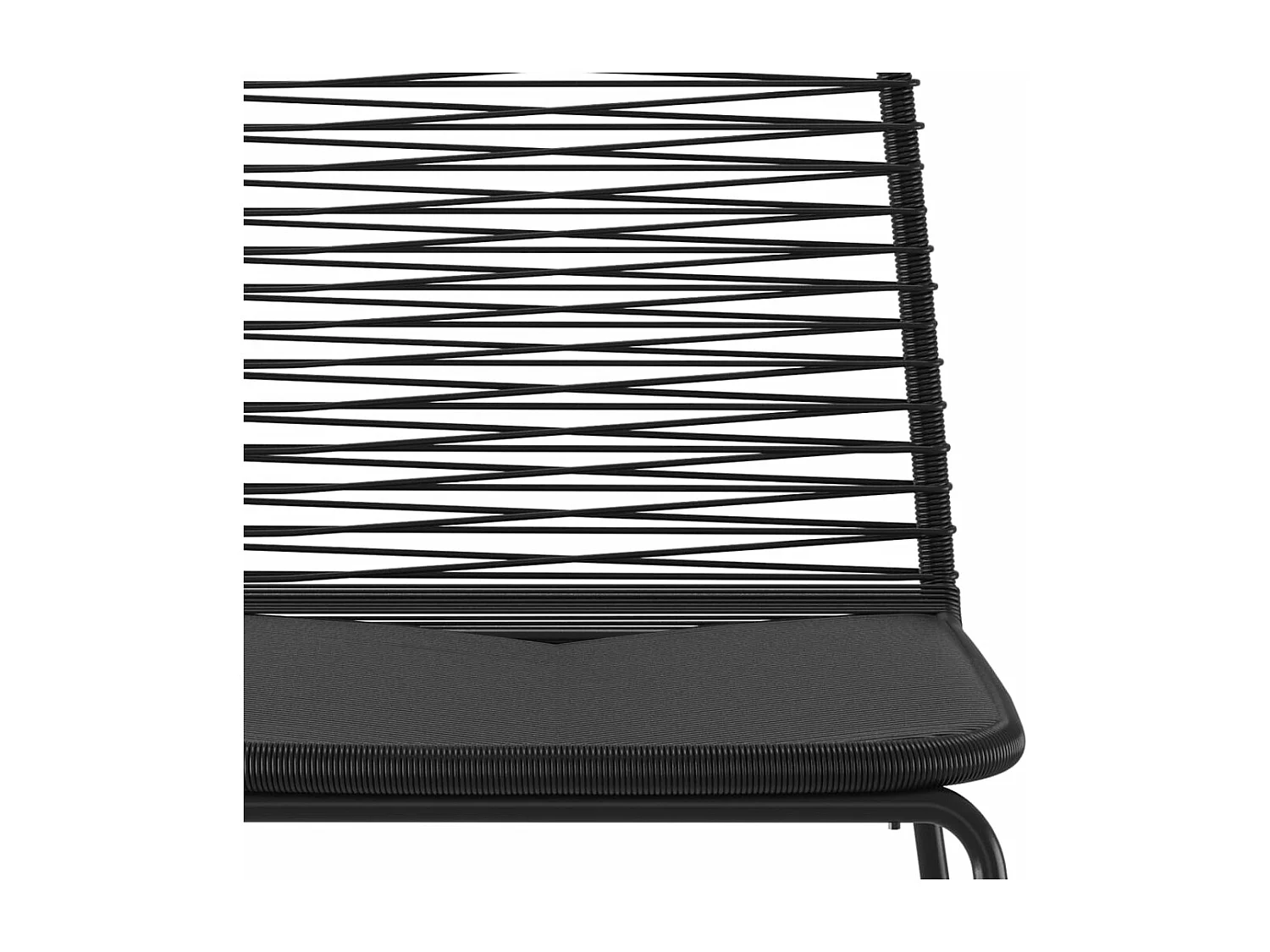 Tuinstoelen 4 st poly rattan zwart