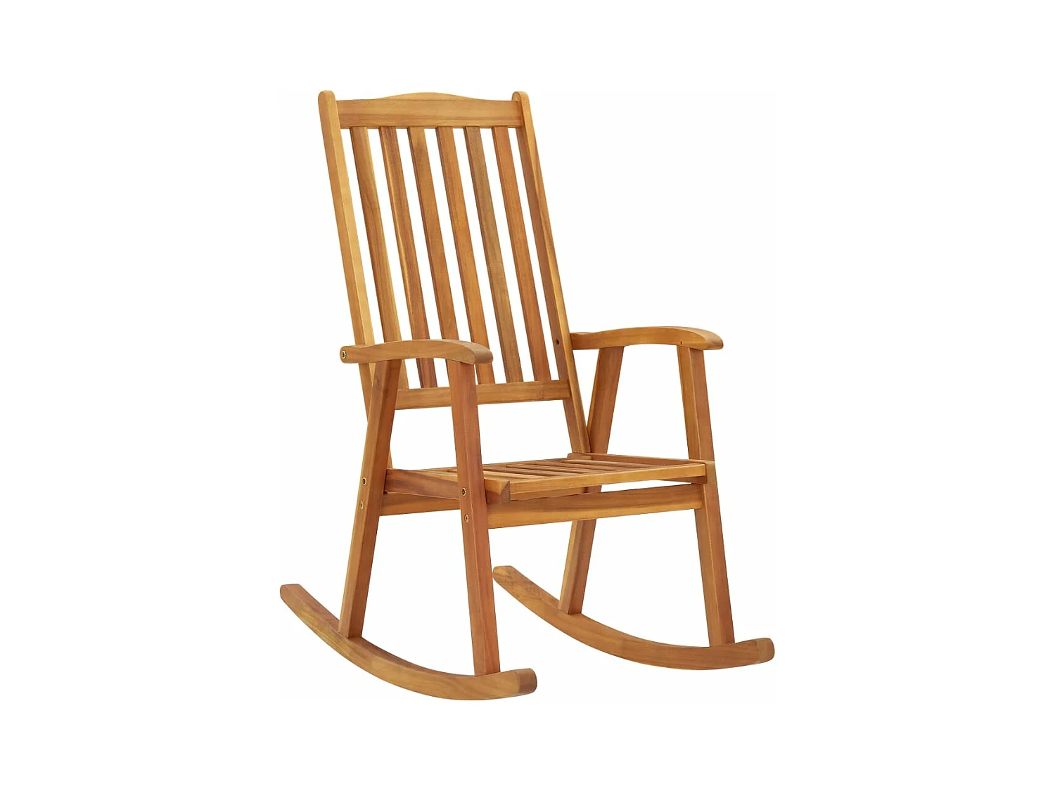 Chaise à bascule bois d'acacia massif