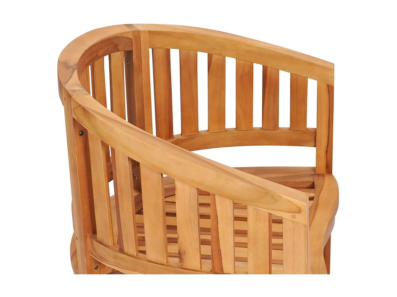 Chaises en forme de banane lot de 2 Bois de teck solide