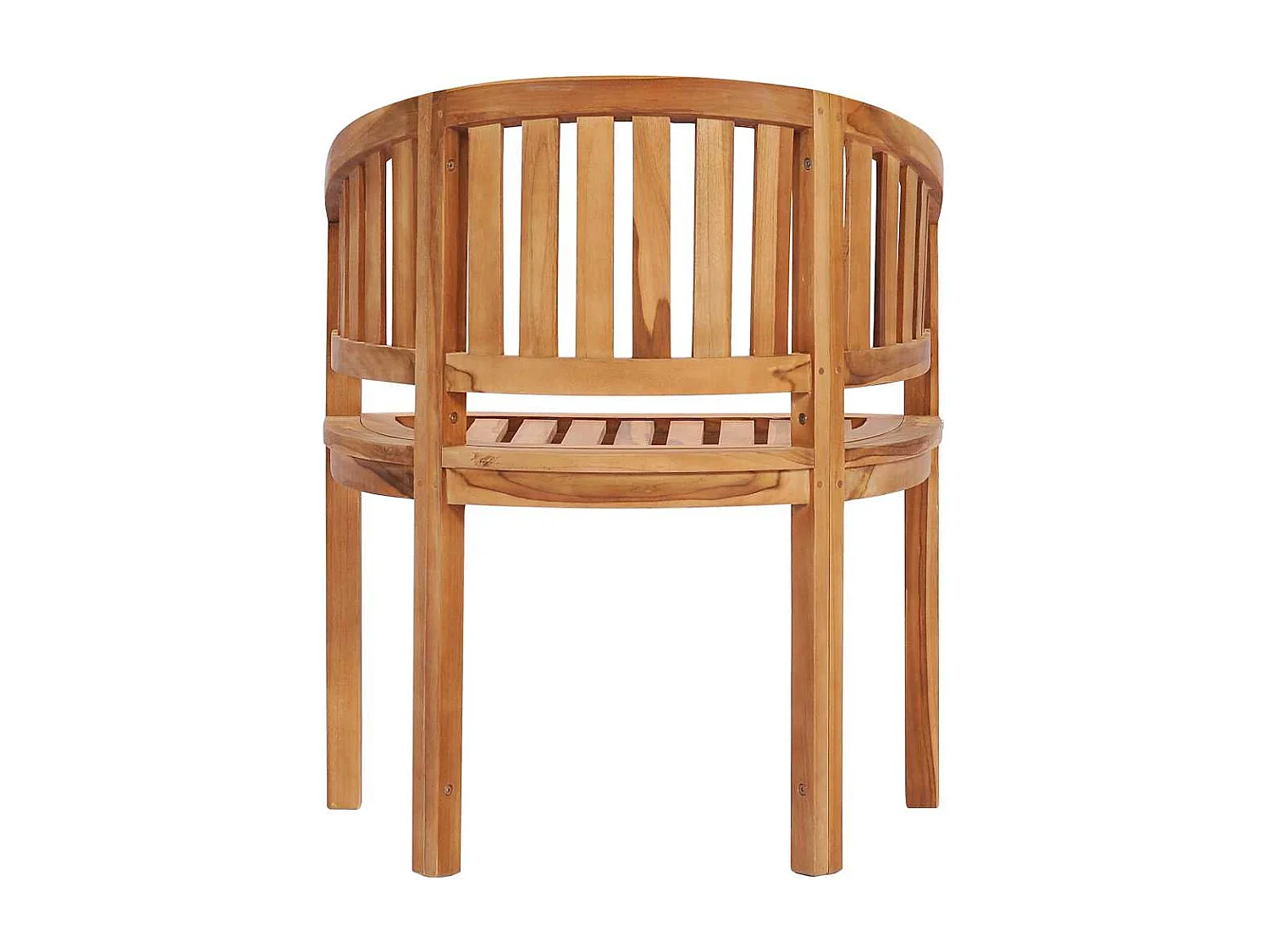 Chaises en forme de banane lot de 2 Bois de teck solide