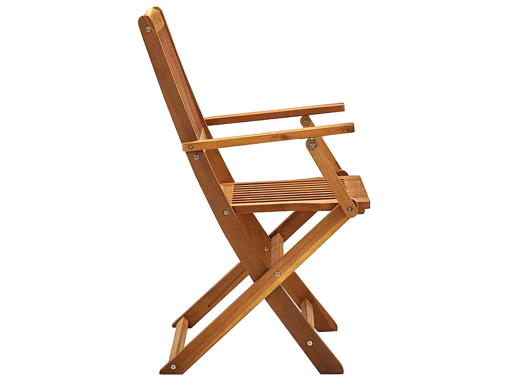 Chaises pliantes 4 pièces en bois d'acacia massif