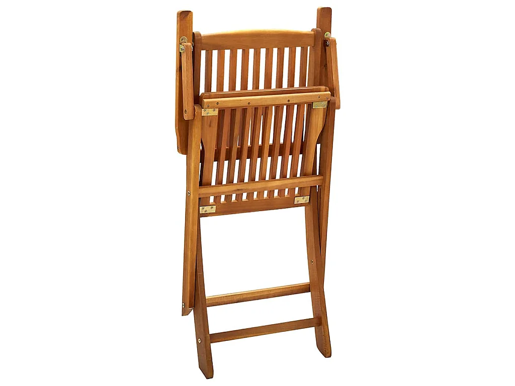 Chaises pliantes 4 pièces en bois d'acacia massif