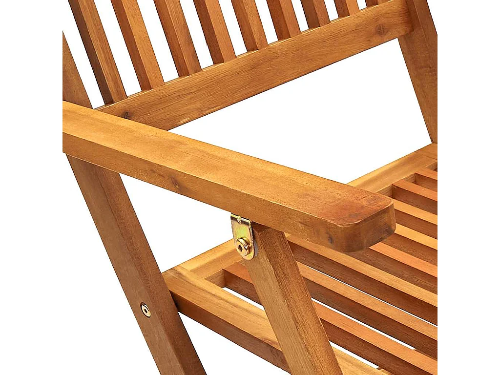 Chaises pliantes 4 pièces en bois d'acacia massif