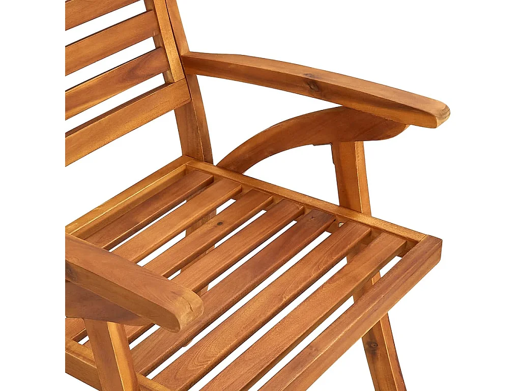 Chaises de jardin lot de 6 Bois d'acacia solide