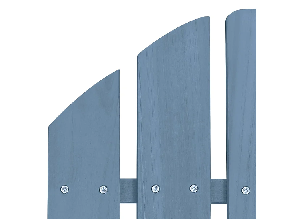 Cadeira Adirondack para jardim com otomano abeto maciço azul