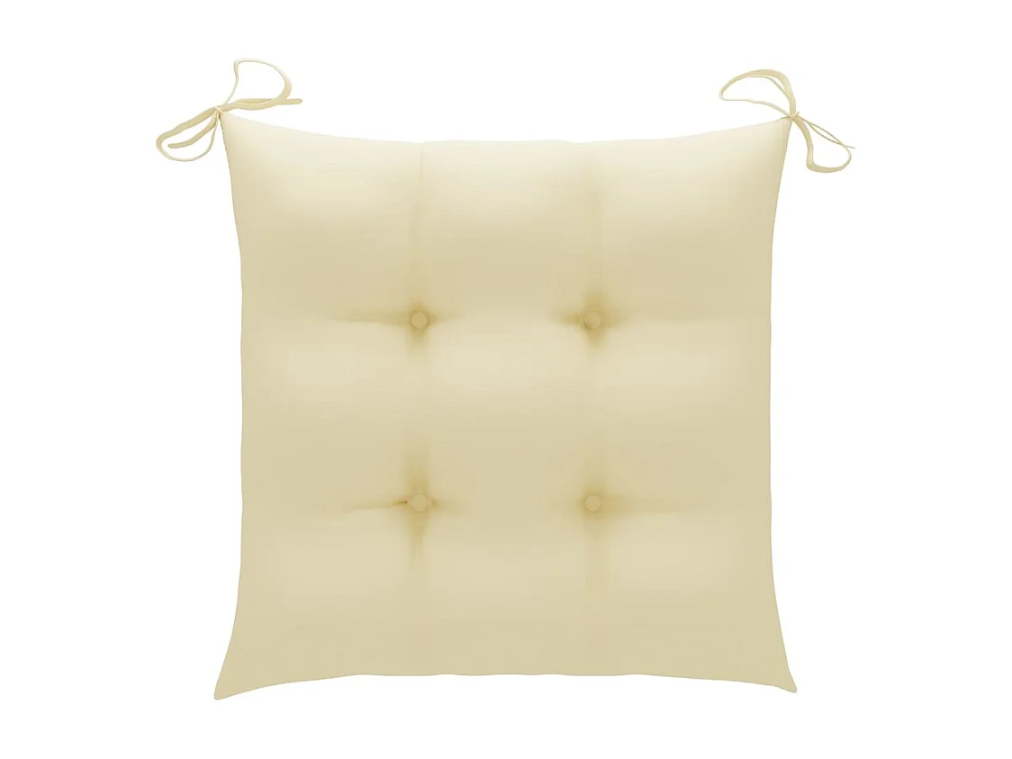 Chaises pliables de jardin avec coussins lot de 8 Teck solide