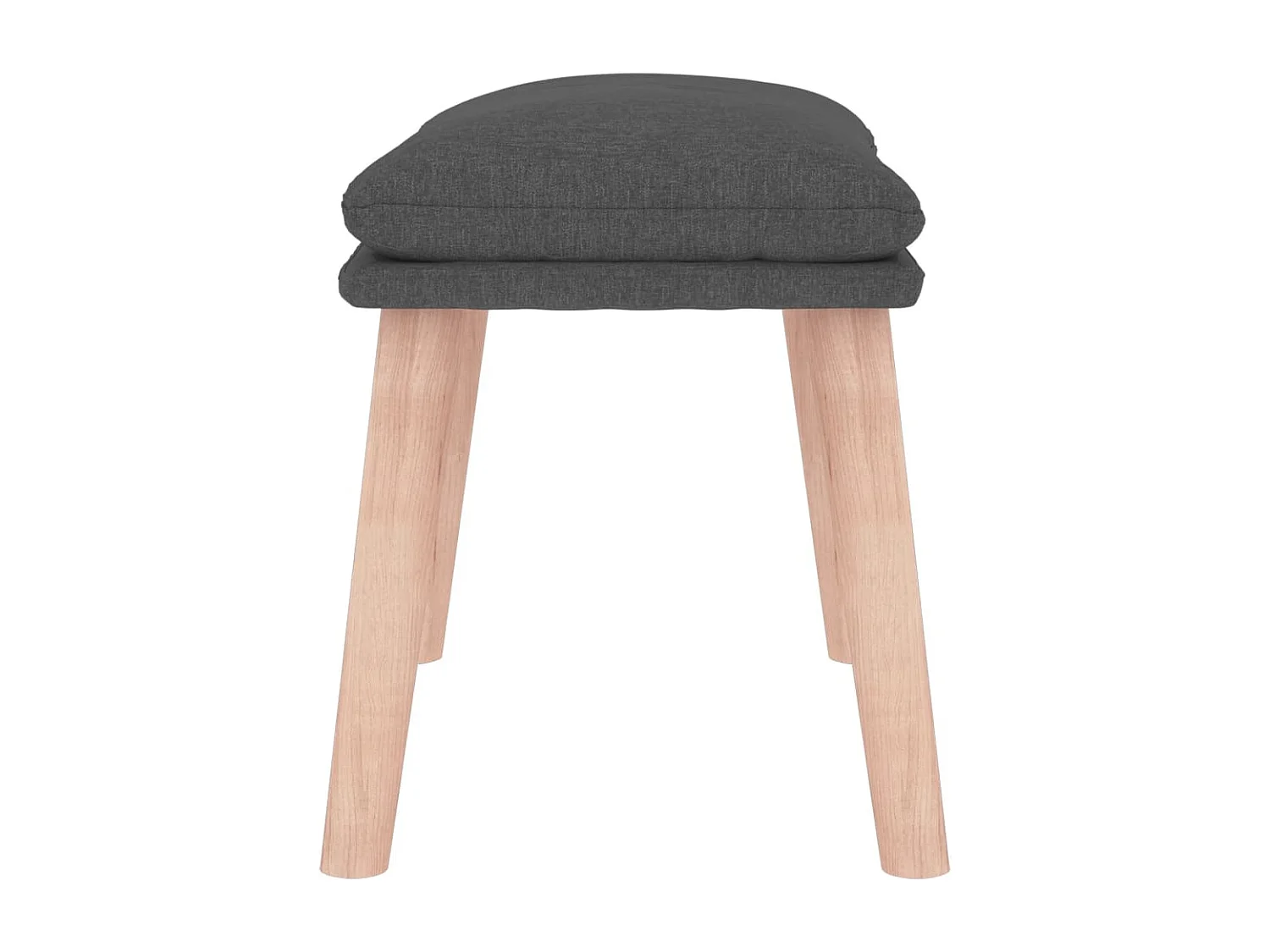 Poggiapiedi Grigio Scuro 45x29,5x35 cm in Tessuto