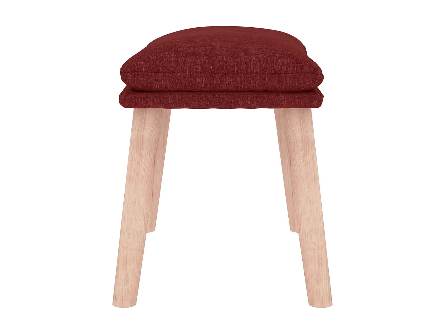 Apoio de pés 45x29,5x35 cm tecido vermelho tinto