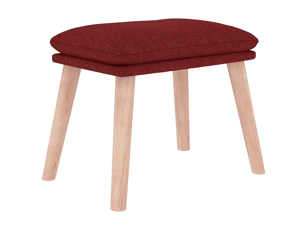 Repose-pied Rouge 45x29,5x35 cm Tissu
