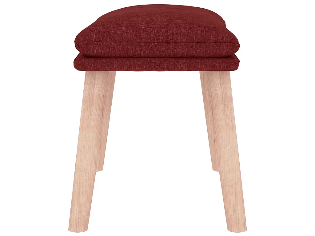 Repose-pied Rouge 45x29,5x35 cm Tissu