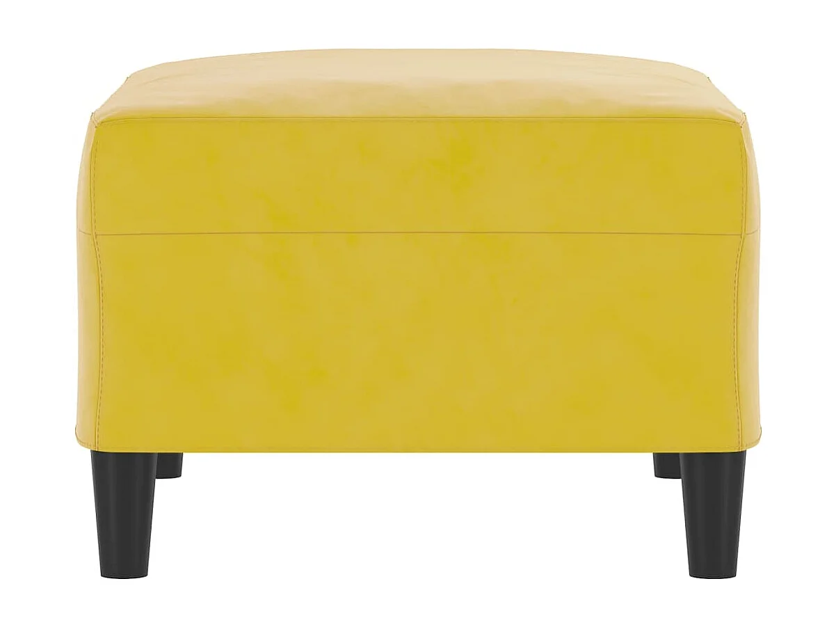 Poggiapiedi giallo 70x55x41 cm in Velluto