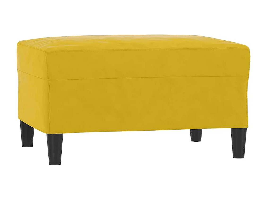 Repose-pied Jaune 70x55x41 cm Velours