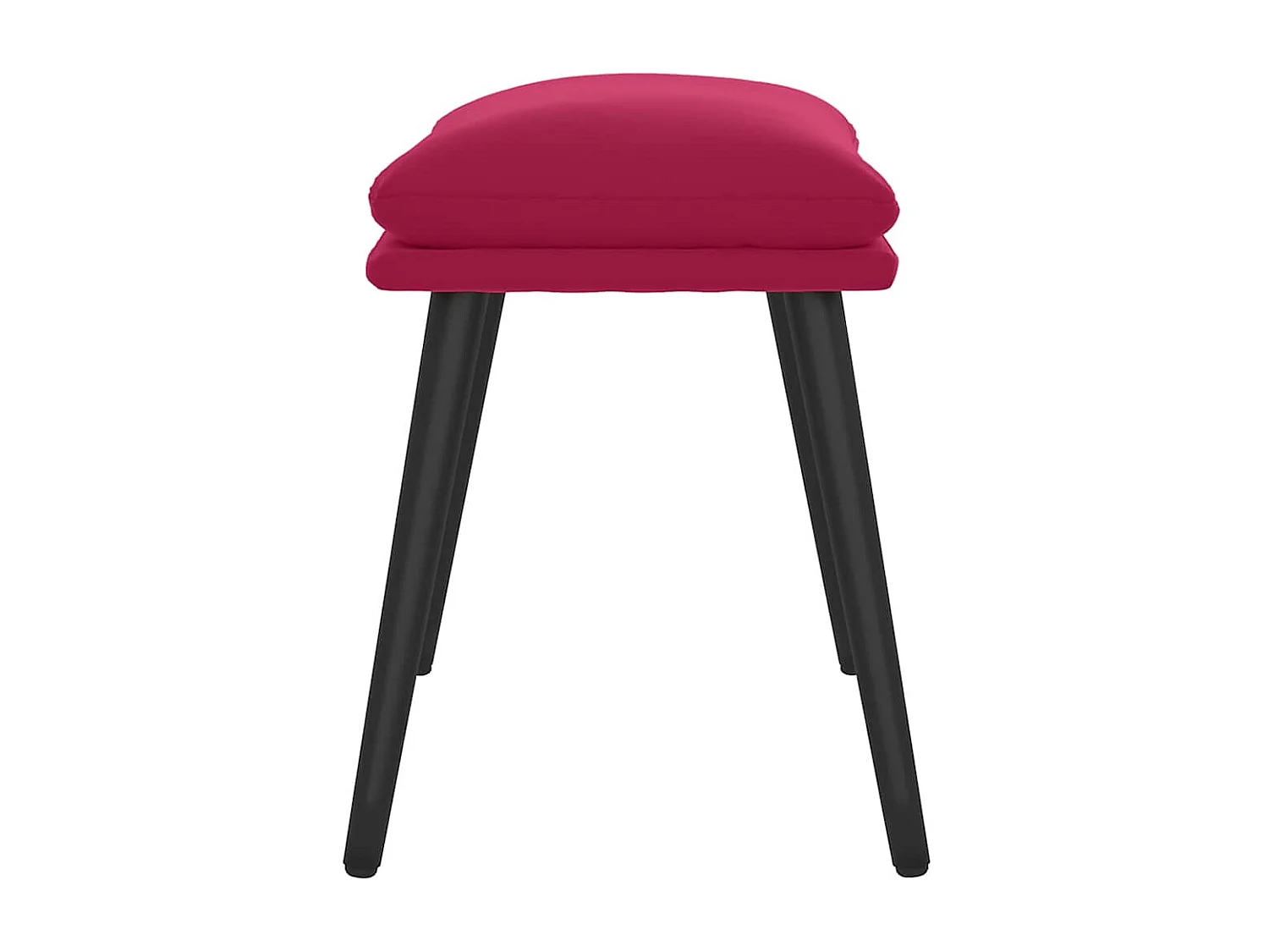 Repose-pied Rouge bordeaux 45x29,5x35 cm Velours