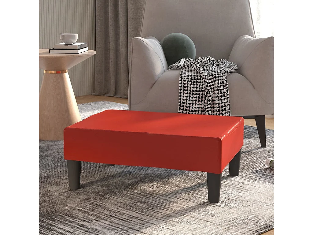 Fußhocker Weinrot 78x56x32 cm Kunstleder