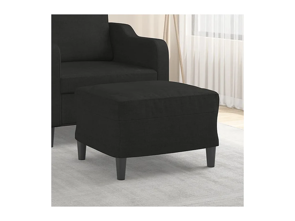 Repose-pied Noir 60x50x41 cm Tissu