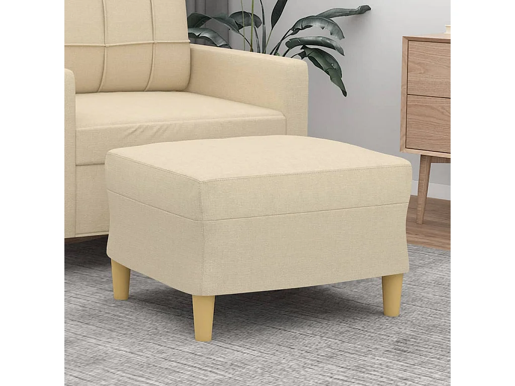 Repose-pied Crème 60x50x41 cm Tissu