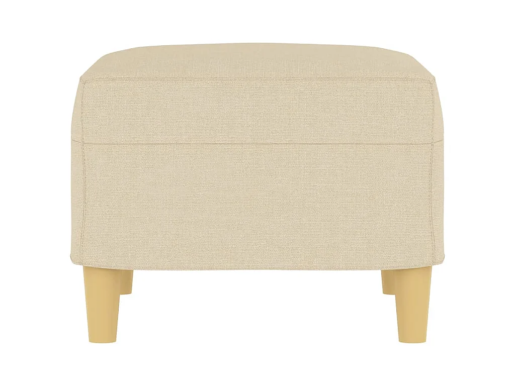 Poggiapiedi Crema 60x50x41 cm in Tessuto