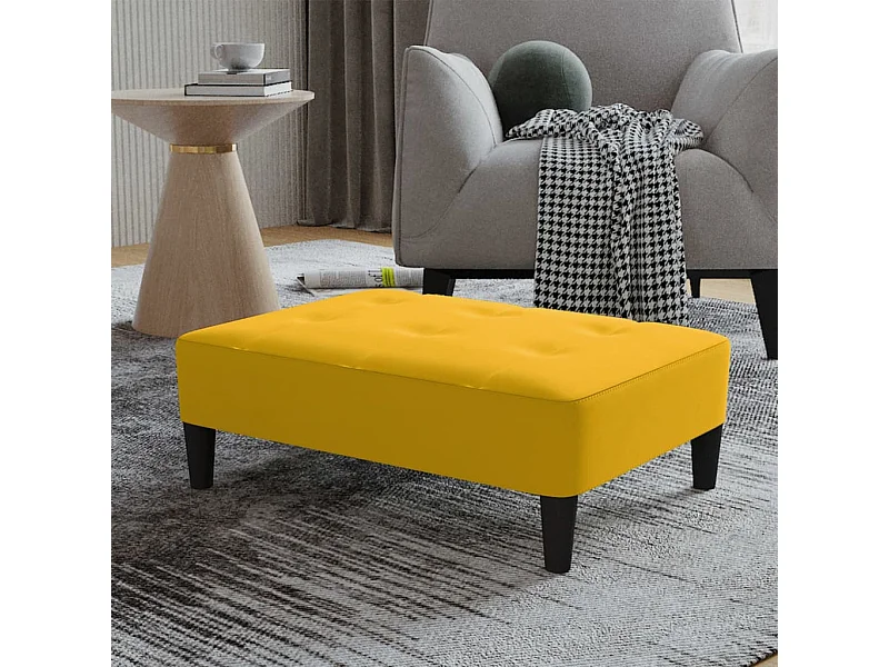 Repose-pied Jaune 78x56x32 cm Velours