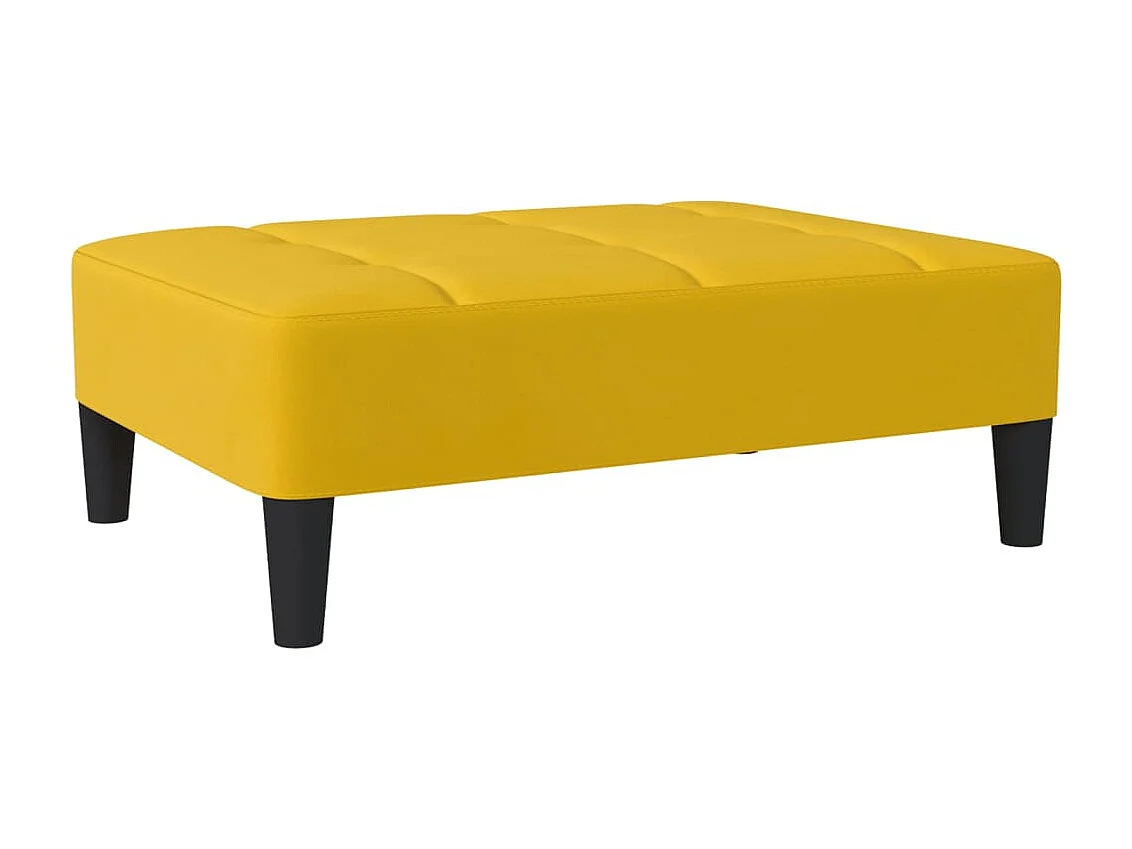 Repose-pied Jaune 78x56x32 cm Velours