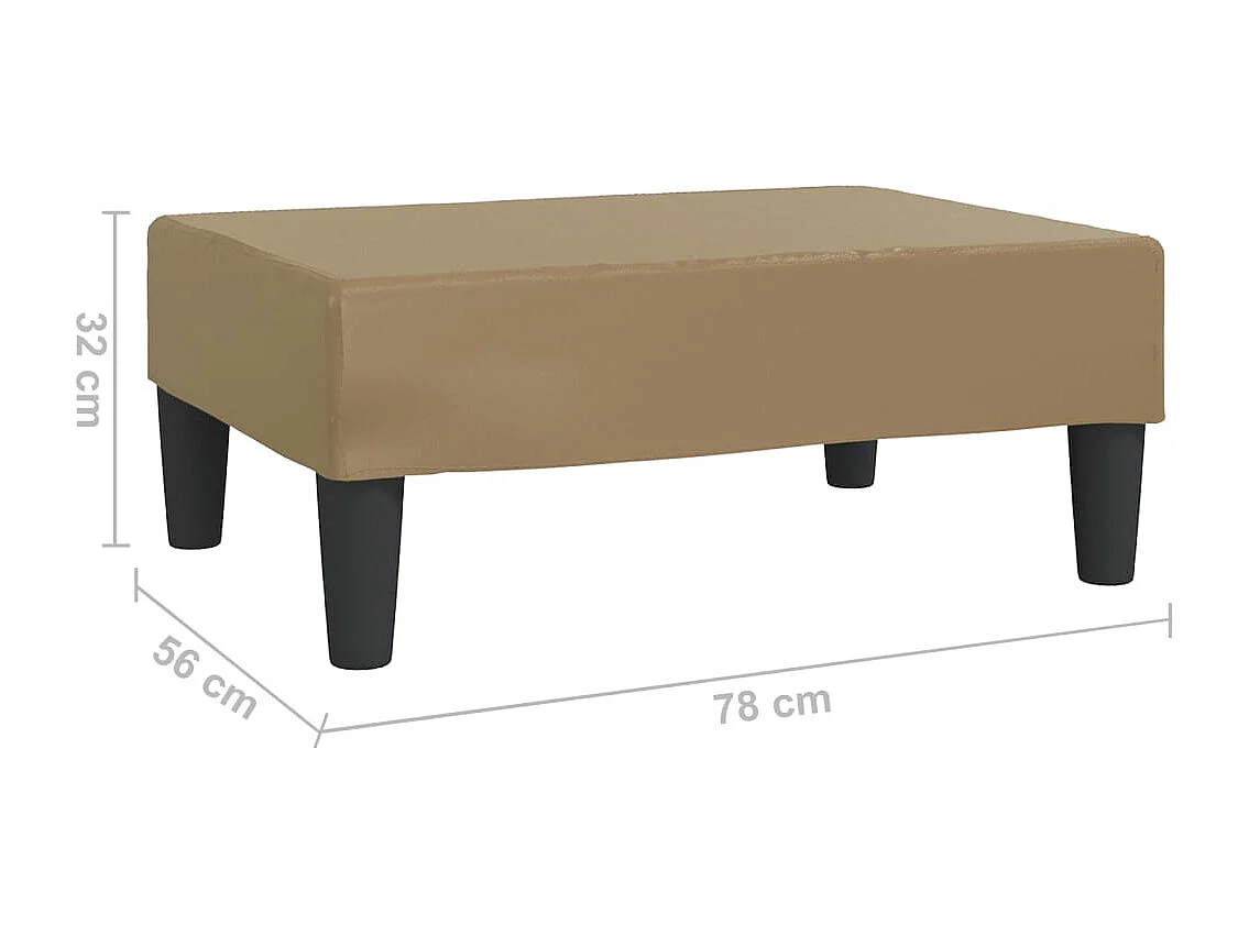 Apoio de pés 78x56x32 couro artificial cappuccino