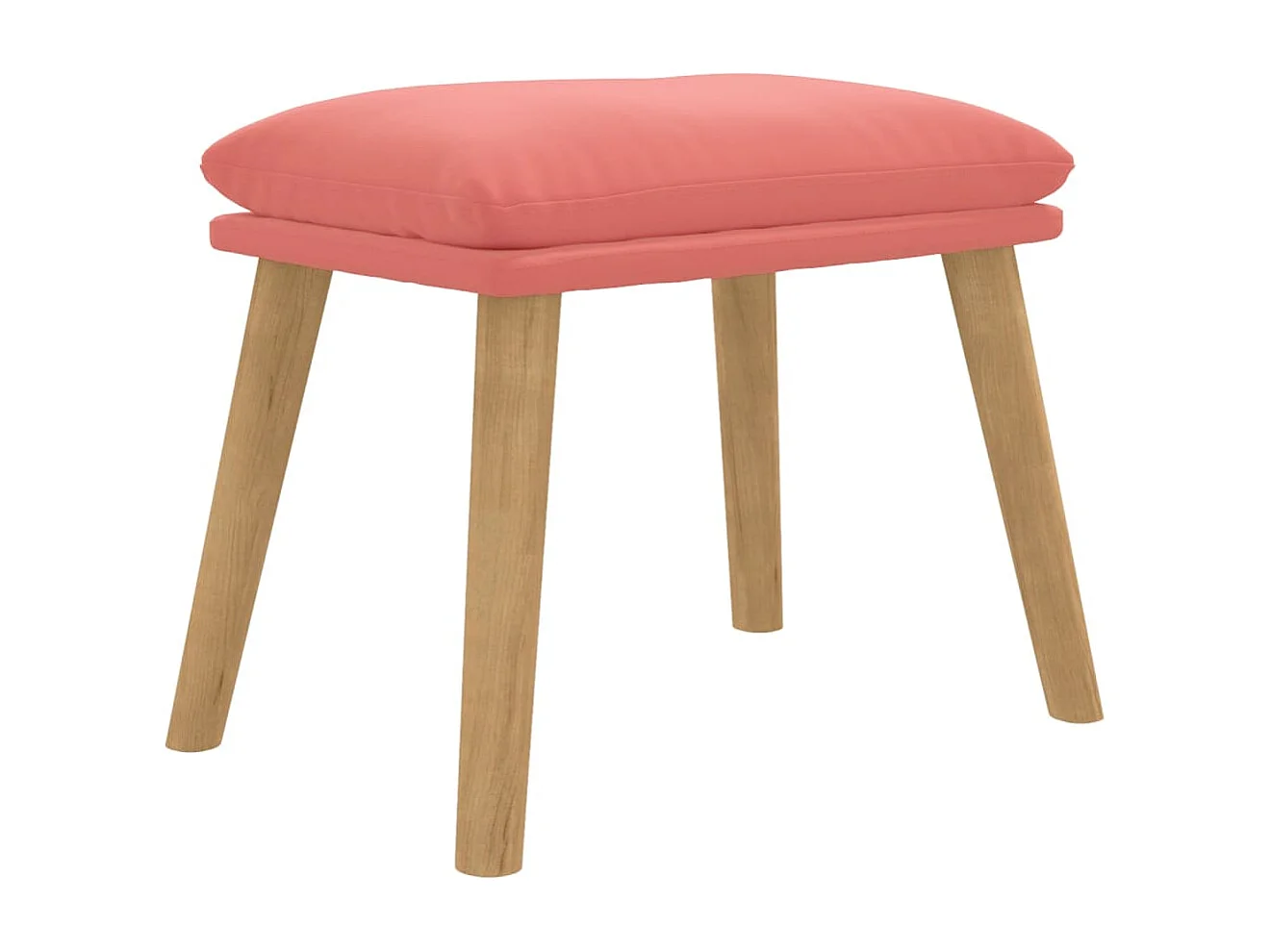 Apoio de pés 45x29,5x35 cm veludo rosa