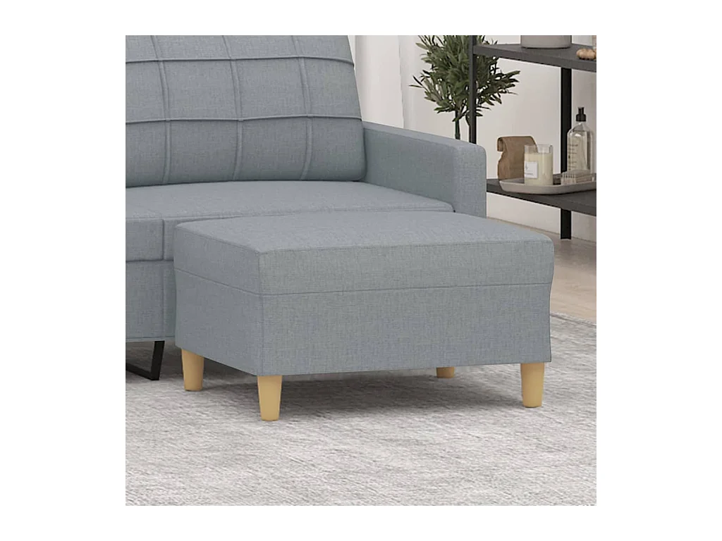 Repose-pied Gris clair 70x55x41 cm Tissu